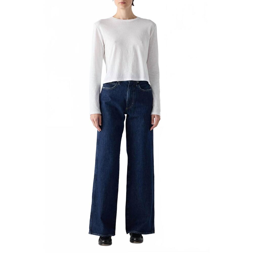 NEW AMO frida high rise wide leg jean in splendor